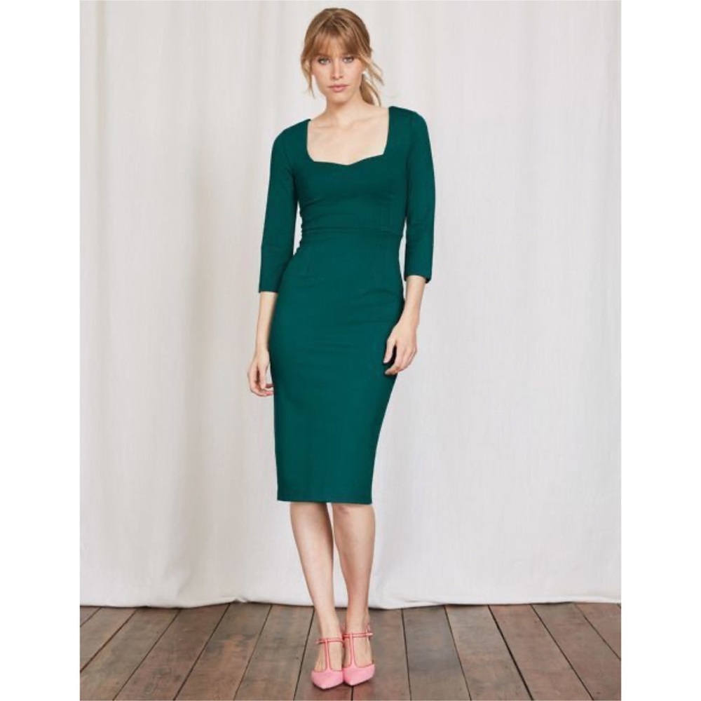 Boden Green Midi Dress